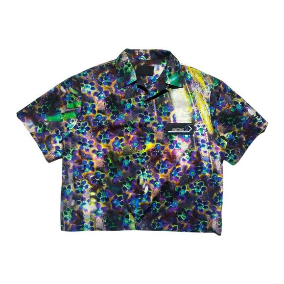 Psychedelic floral button-down - Picture 1 of 7